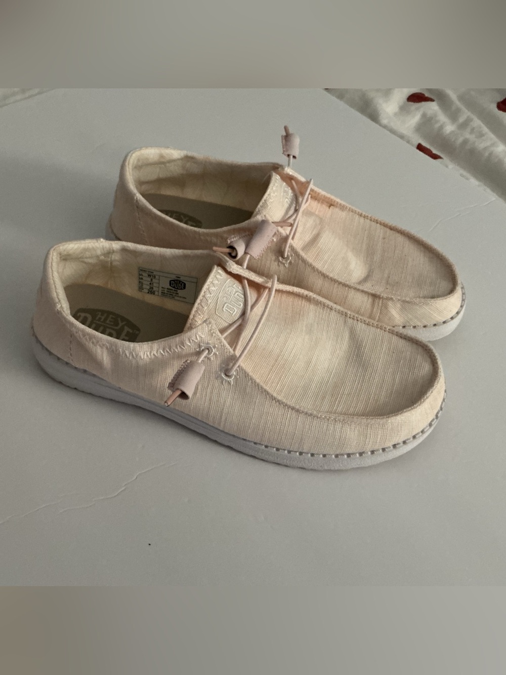 Hey Dude Kids Slip-On Sneakers in Pale Pink
